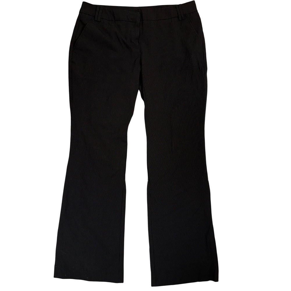 New York & Company Womans sz 8 Petite Black Pinstripe Career Dress Pants‎